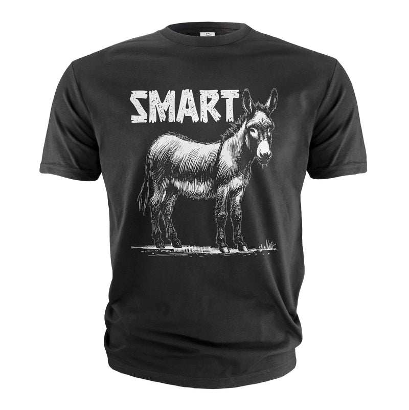 Funny Smart donkey Tee shirt smart graduation graduate school college tee shirt