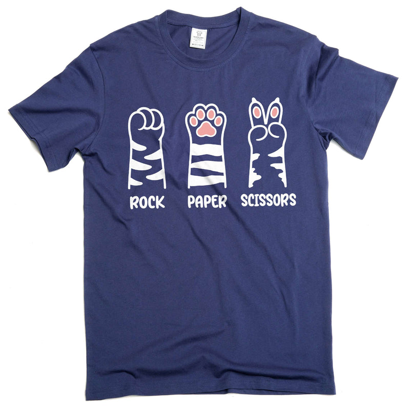 Rock Paper Scissors Tee Funny Cat Paw Shirt, Cat Owner Shirt, Cat Paws Shirts, Gift for Cat Mom