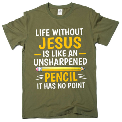 Men's Life Without Jesus T-shirt Christian Gifts Religious Tee Faith Jesus Christ Shirt