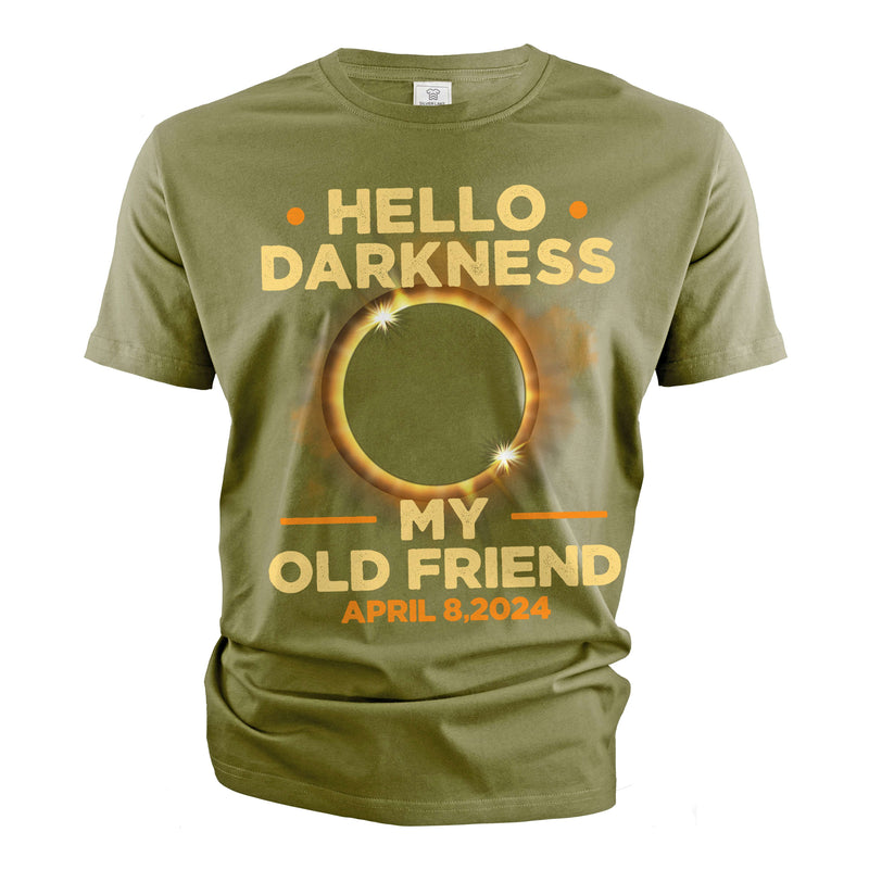 Total solar eclipse of 2024 T-shirt Hello Darkness once Twice in a lifetime event astronomy tee