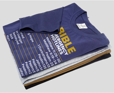 Bible Emergency Hotlines T-shirt bible verse Christian Jesus Christ motivational god tee shirt