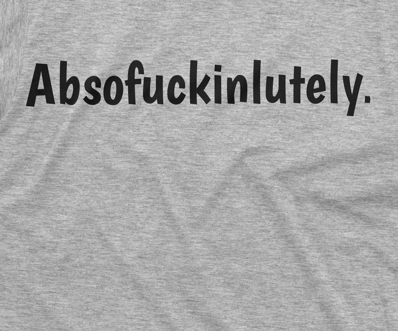 Funny Absofuckinglutely Tee shirt offensive funny absolutely tee shirt Birthday gift funny text tee