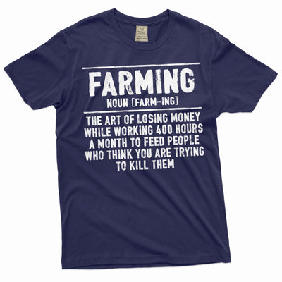 Men's Funny Farming definition T-shirt sarcastic sarcasm farmer gift Birthday tee shirt for him