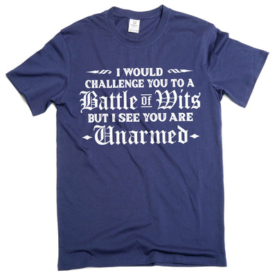 Funny insult dual battle of wits T-shirt humorous birthday gift Tee shirt
