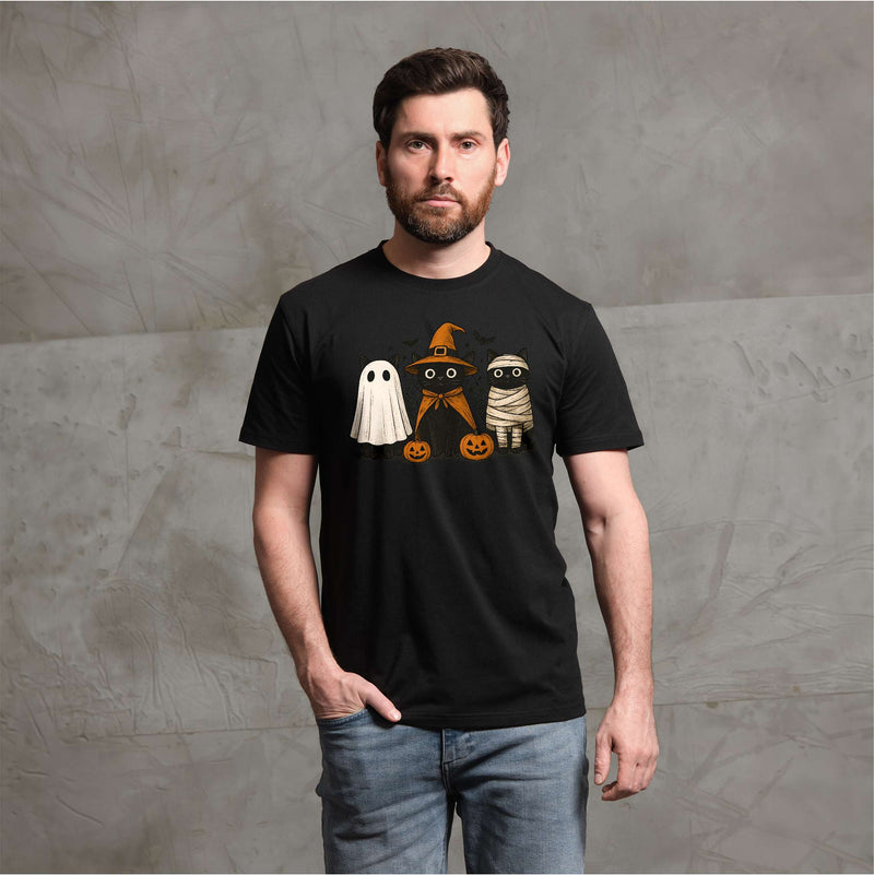 Funny Halloween Cats boo T-shirt Costume humorous pet cats Tshirts