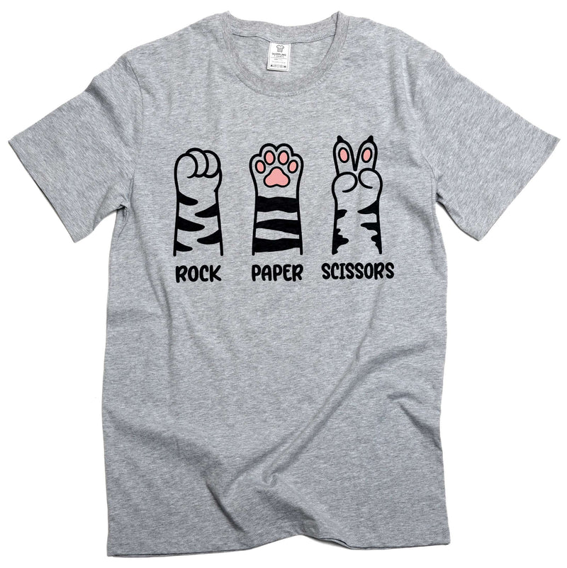 Rock Paper Scissors Tee Funny Cat Paw Shirt, Cat Owner Shirt, Cat Paws Shirts, Gift for Cat Mom