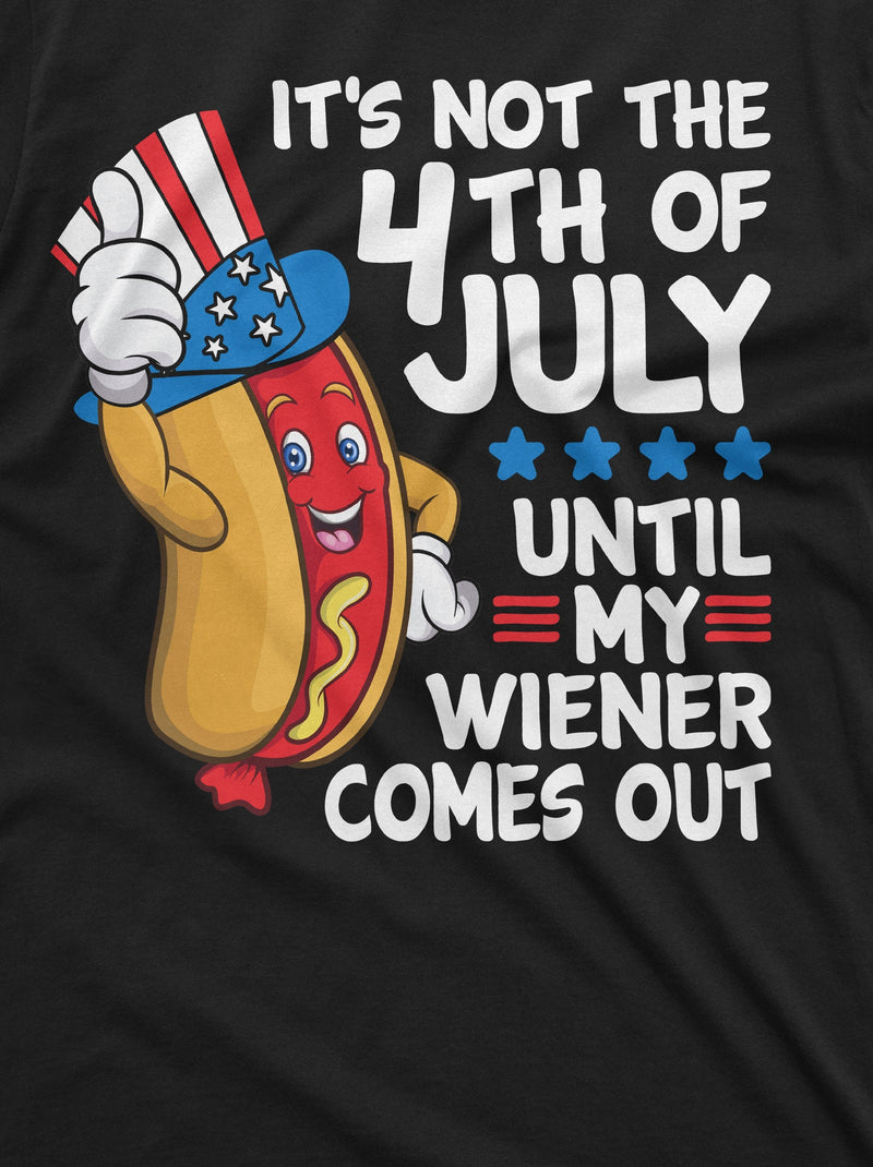 4th of July Funny Wiener T-shirt Partying Grilling Fourth Humor Gift Shirt hot dog bbq Mens offensive Tee Shirt - Silver Lake Tshirts