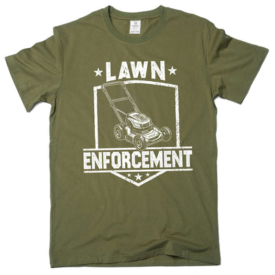 Father's day Funny lawn enforcement Dad grandpa tee shirt law care landscaping humorous gift ideas
