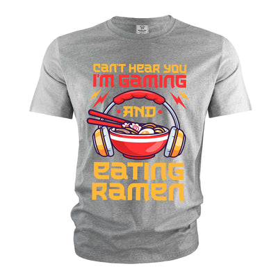 Men's Gaming Funny T-shirt Ramen and video games Tee humorous gift teeshirt
