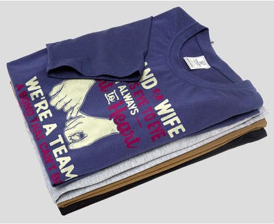 Men's Husband and Wife T-shirt couple Valentine's day relationship anniversary gifts
