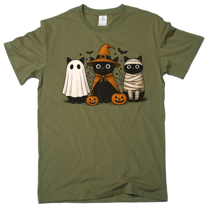 Funny Halloween Cats boo T-shirt Costume humorous pet cats Tshirts