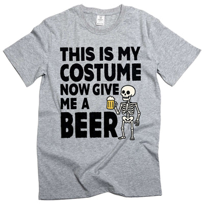 Men's funny this is my costume now give me a beer T-shirt Christmas Halloween outfit