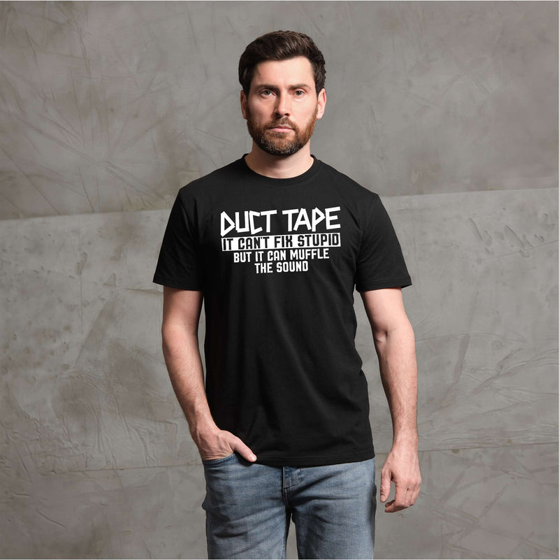Funny Duct Tape T-Shirt Humor Humorous Joke T-Shirts sarcastic gifts for him her unisex