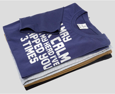 Men's Funny look calm but slapped you 3 times T-shirt humorous novelty tees