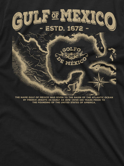 Gulf of Mexico T-shirt  origin of Gulf of Mexico history men's tee shirt