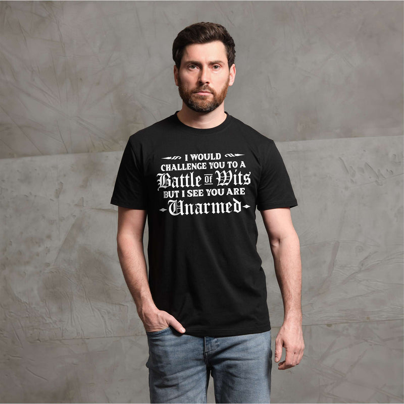Funny insult dual battle of wits T-shirt humorous birthday gift Tee shirt