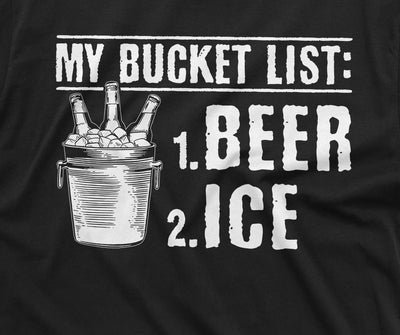 Men's funny papa grandpa T-shirt bucket list beer ice funny tee Father's day dad tee humor tee shirt