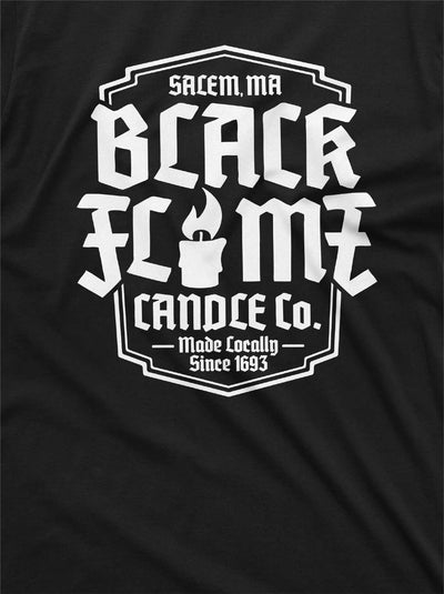 Men's Black Flame Candle Co T Shirt Halloween Candles Company Tee shirt