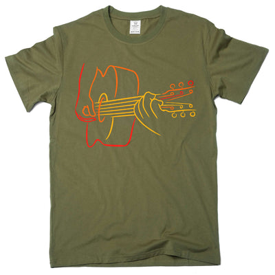 Men's Guitarist T-shirt Guitar Player Music 3D creative tee shirt