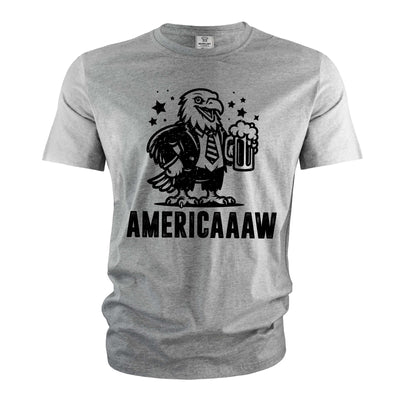 Men's 4th of July USA Americaw T-shirt US patriotic Tee Eagle Caw funny fourth party tee shirt