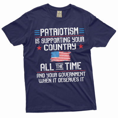 Men's Patriotism T-shirt 4th of July USA patriotic tee shirt US flag fourth independence tee
