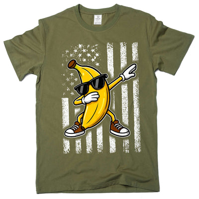 USA Banana Flag Tee America Patriotic Shirt Funny Humorous Joke Tee America Flag T-Shirt