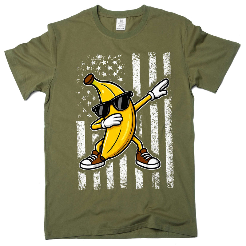 USA Banana Flag Tee America Patriotic Shirt Funny Humorous Joke Tee America Flag T-Shirt