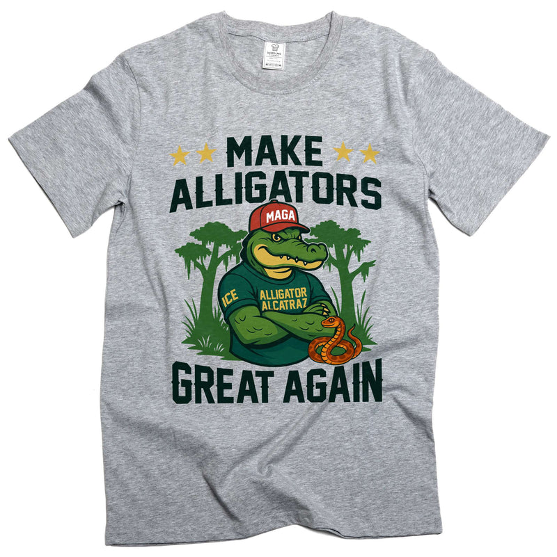 Make Alligators Great Again T-Shirt Funny Humor Humorous Political Tee Shirt