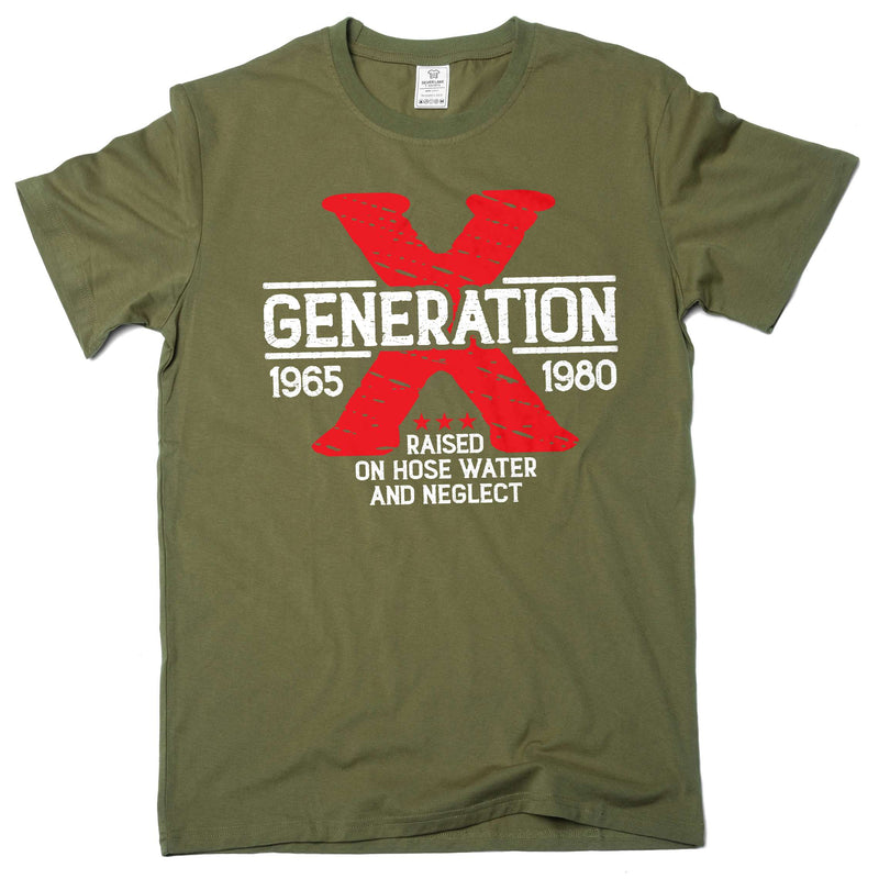 Funny T-Shirt Generation X T-Shirts Hose Water And Neglect Tee Joke 1980s nostalgia shirt