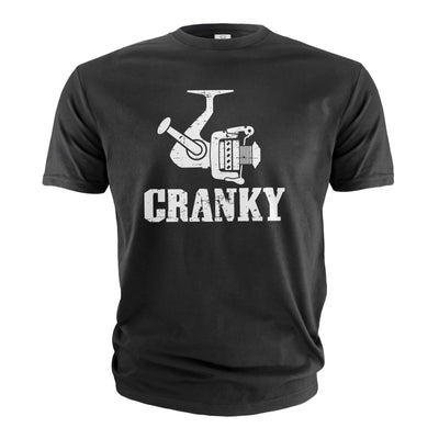 Men's Funny Fishing T-shirt Cranky fishing reel cranky funny papa dad grandpa Father's day Gift tee