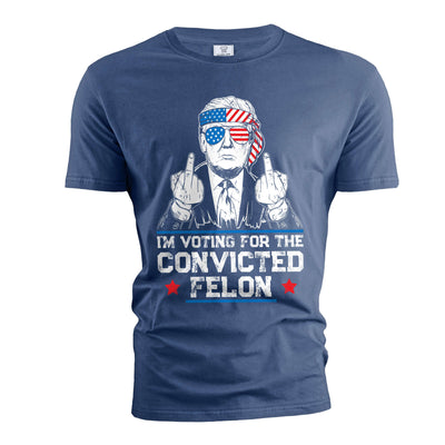 Men's Donald Trump Support Shirt Voting For Convicted Felon Tee Shirt Political Shirts