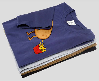 Men's Funny fried potato T-shirt how to make potato fries foodie humorous tee