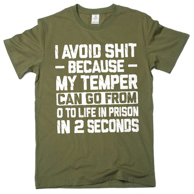 Funny I avoid things t-shirt bad temper tee shirt fathers day dad grandpa husband tee shirt for him