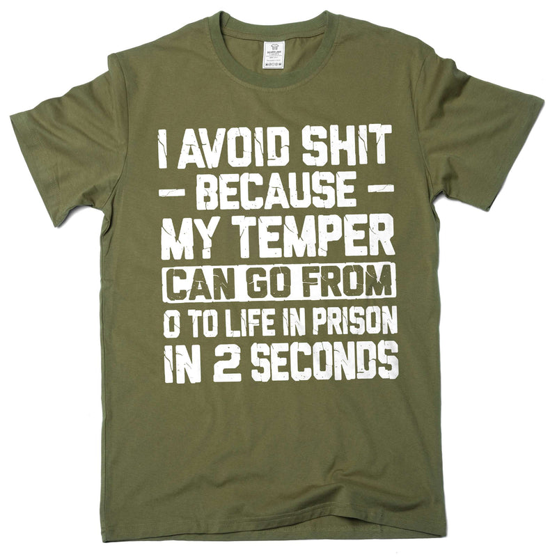 Funny I avoid things t-shirt bad temper tee shirt fathers day dad grandpa husband tee shirt for him