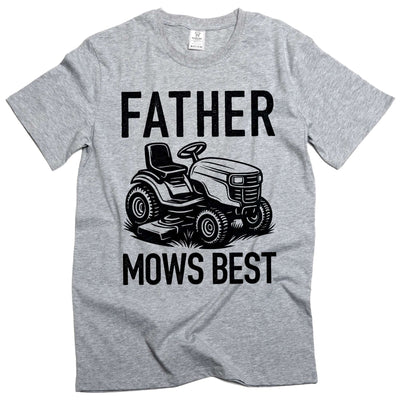 Men's Father Mows best funny T-shirt Lawn funny dad grass cutting mowing tee shirt Father's day Tee