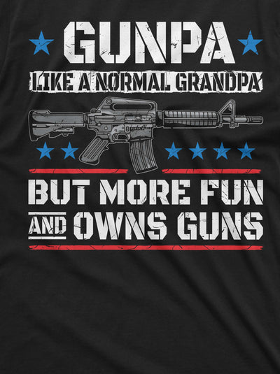 Men's Gunpa Shirt Grandpa Funny Tee shirt Grandpa Grandfather Gun Shirts 2nd amendment Patriotic tee