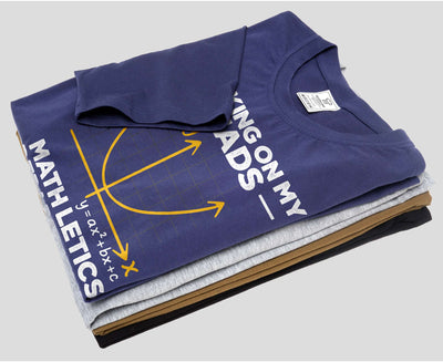 Men's funny working on my quads math letics T-shirt science gym workout mathematics tee