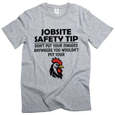 Men's Jobsite Safety T-shirt Humor Humorous T-Shirt Funny Saying Tee For Him Men