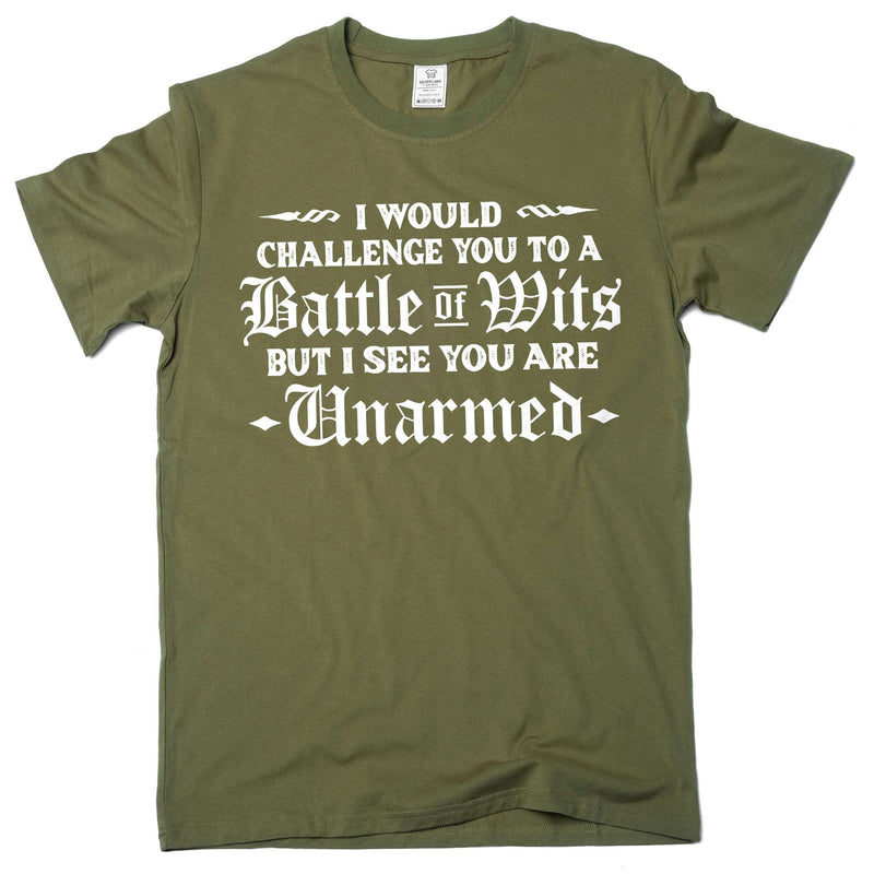 Funny insult dual battle of wits T-shirt humorous birthday gift Tee shirt