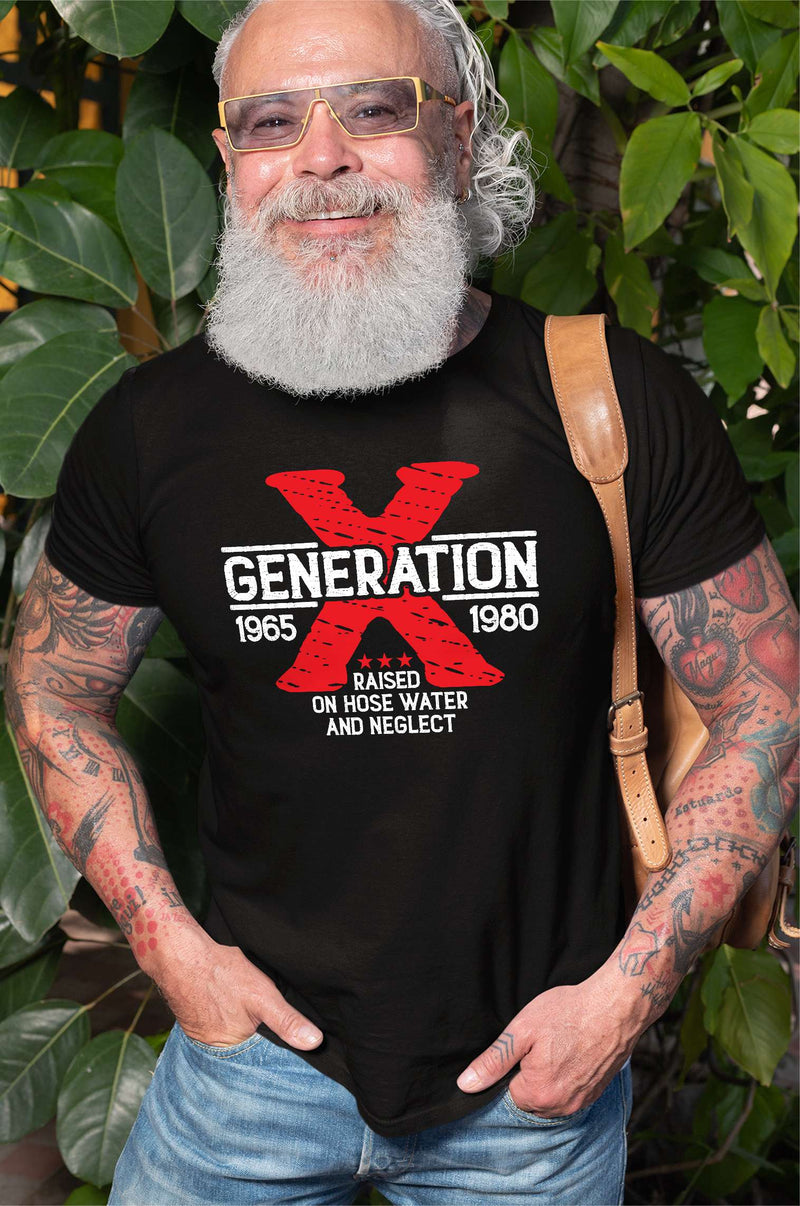 Funny T-Shirt Generation X T-Shirts Hose Water And Neglect Tee Joke 1980s nostalgia shirt