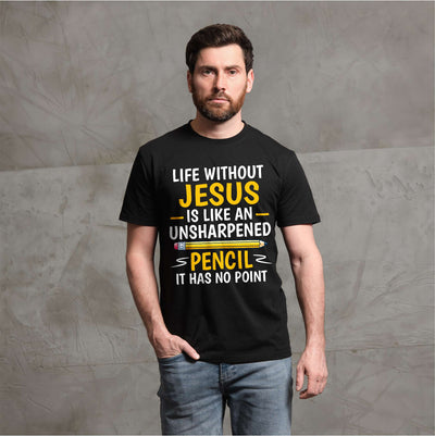 Men's Life Without Jesus T-shirt Christian Gifts Religious Tee Faith Jesus Christ Shirt