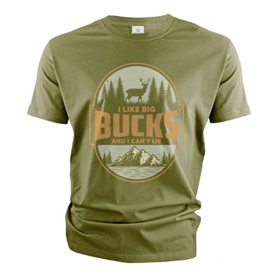 Men's Big Bucks T-shirt funny double meaning hunting father's day deer buck hunter gift tee