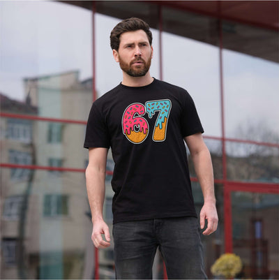 Men's Funny Six Seven 67 Internet meme T-shirt school college gen alpha funny tee