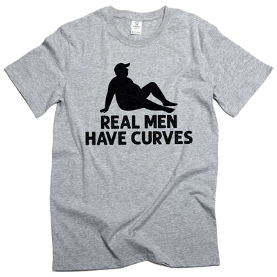 Men's Dad Bod T-shirt Real Men Have Curves Tee Funny humor humorous tee shirt joke tee