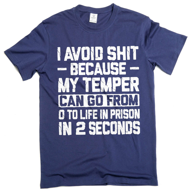 Funny I avoid things t-shirt bad temper tee shirt fathers day dad grandpa husband tee shirt for him