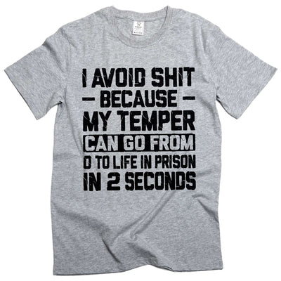 Funny I avoid things t-shirt bad temper tee shirt fathers day dad grandpa husband tee shirt for him