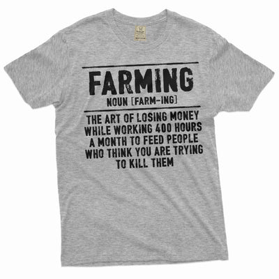 Men's Funny Farming definition T-shirt sarcastic sarcasm farmer gift Birthday tee shirt for him