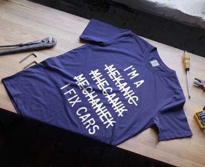 Men's funny mechanic T-shirt I fix cars garage papa dad husband gift tee shirt gift for him