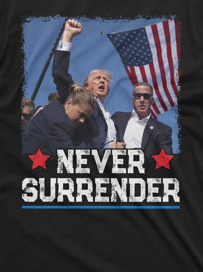 Mens DJT Shirt Donald Trump Patriotic Shirt Never Surrender Shirt Political Shirt PA Rally shirt