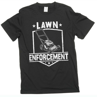 Father's day Funny lawn enforcement Dad grandpa tee shirt law care landscaping humorous gift ideas